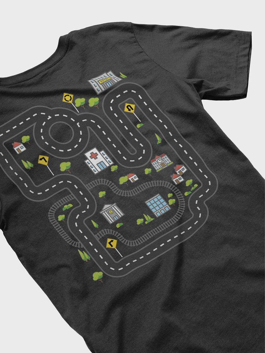 Play Cars On Dad's Back Playmat Road Map Car Race Track T-Shirt product image (4)