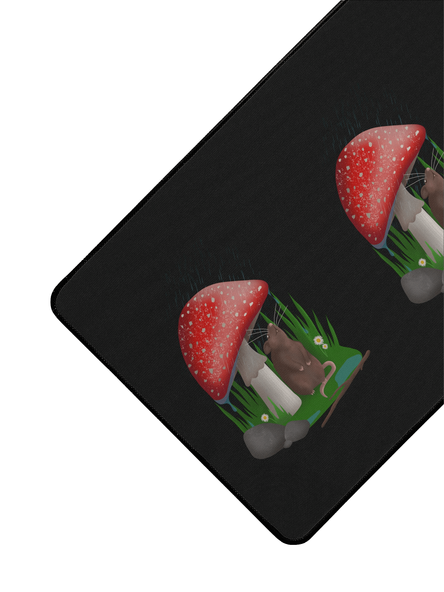 Toadstool Mushroom Rat Large-Print Desk Mat Large product image (3)