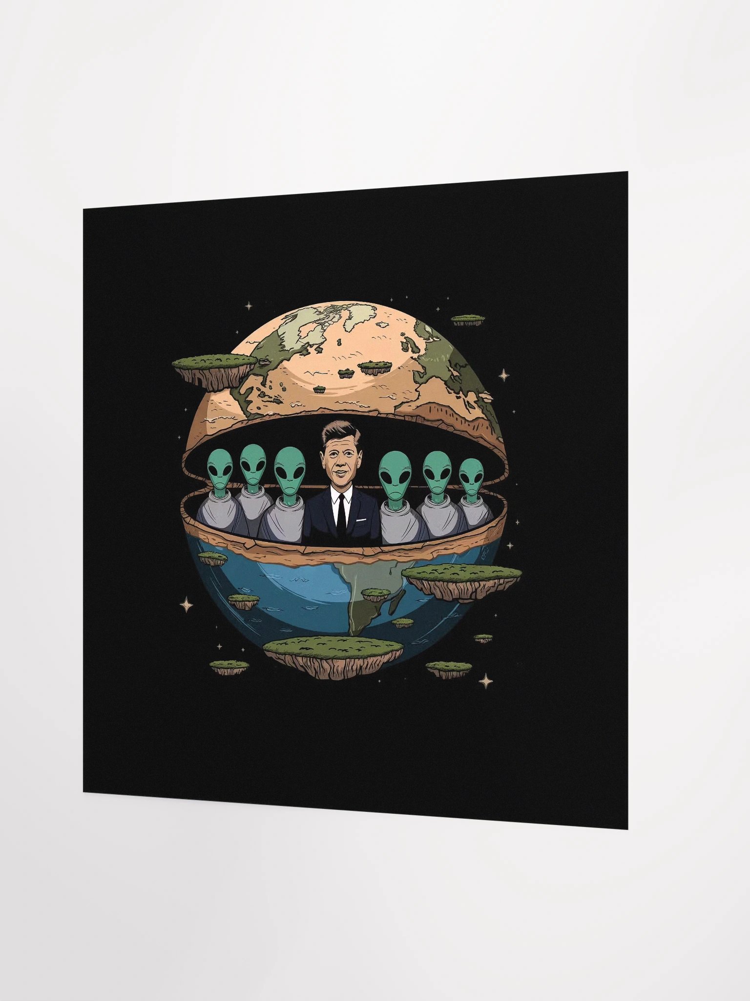 JFK Chilling with the Aliens Poster 18x18 — TE.POST-01 product image (2)