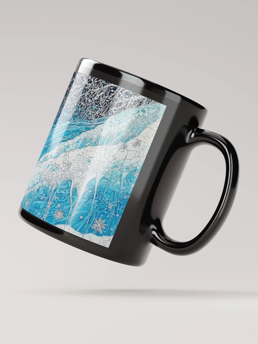 Winter Frost, Glossy Black Mug product image (3)