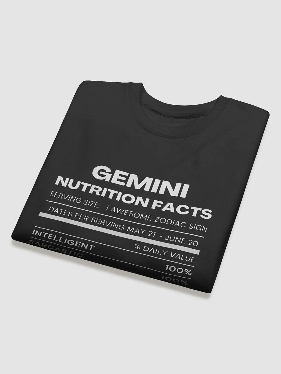 Gemini Nutrition Facts Sweatshirt product image (4)