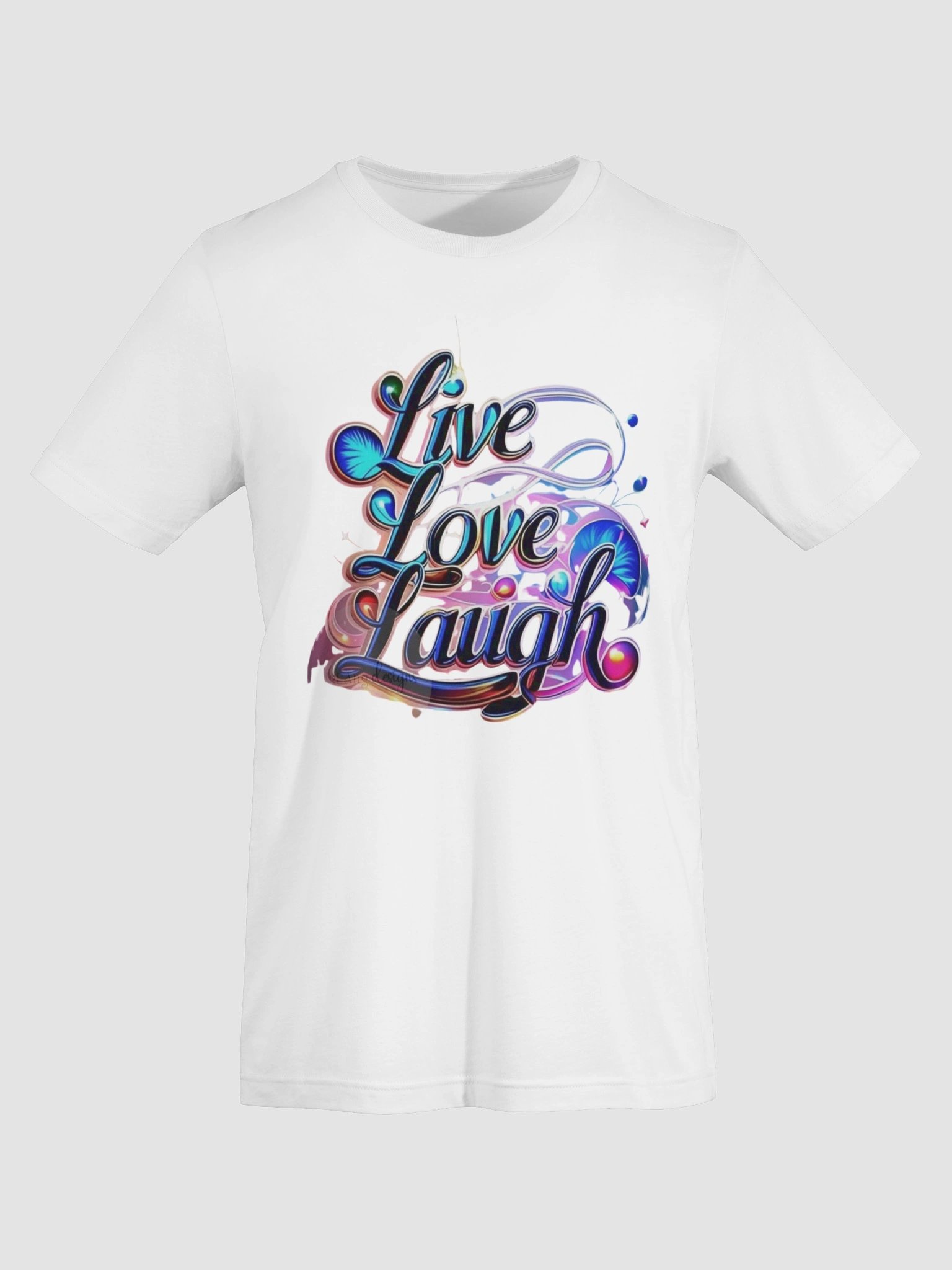 Vibrant Floral Live Love Laugh T-Shirt product image (4)