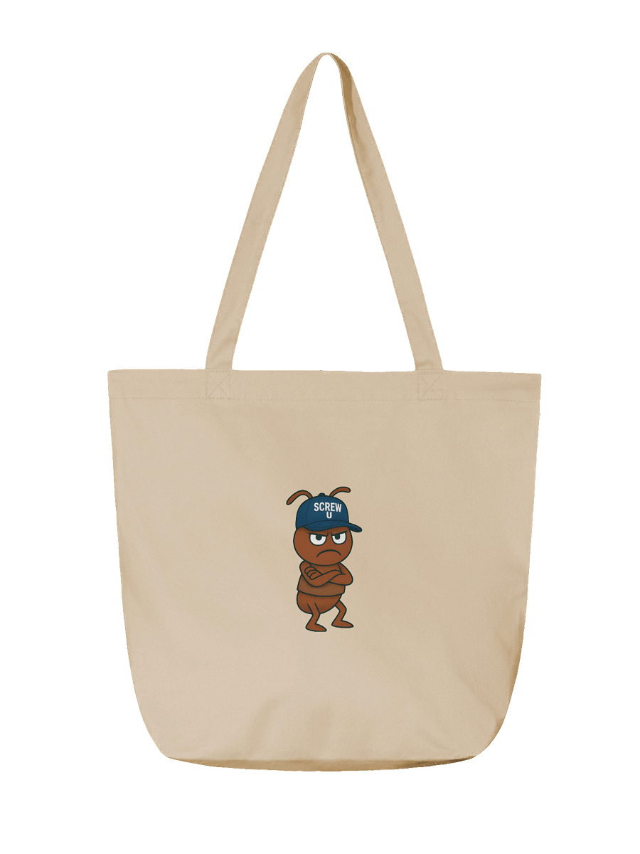 Screw U Tote by The ReluctAntz – Silver Mist product image (2)
