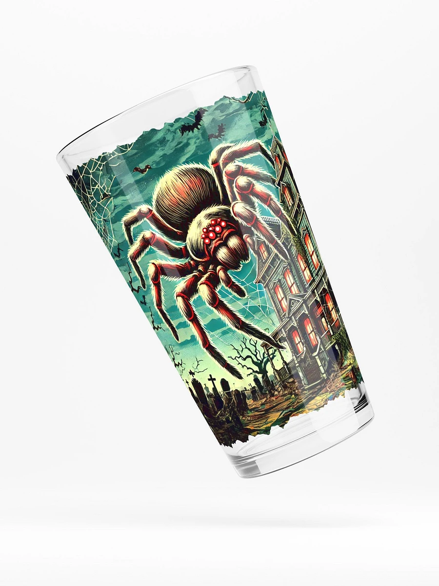 Giant Spider on Haunted House 16 oz Glass product image (4)