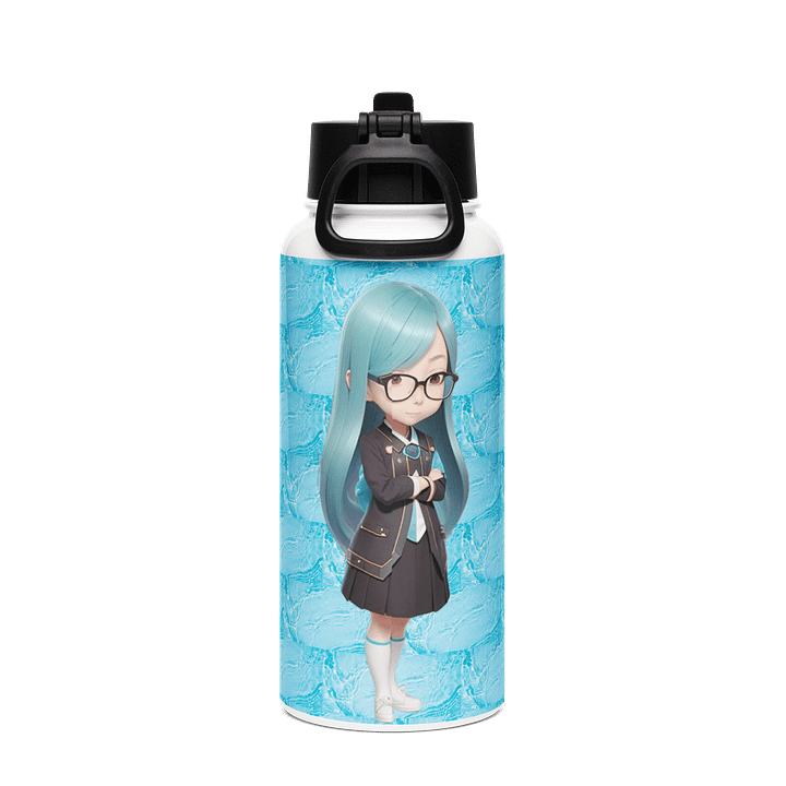 (AQUA CHIBI) K Stainless Steel Water Bottle with a Straw Lid product image (2)