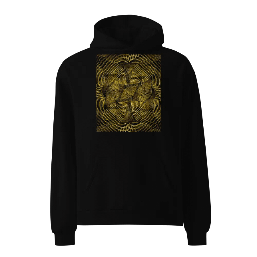 Hoodie with golden lines and leaf design product image (1)