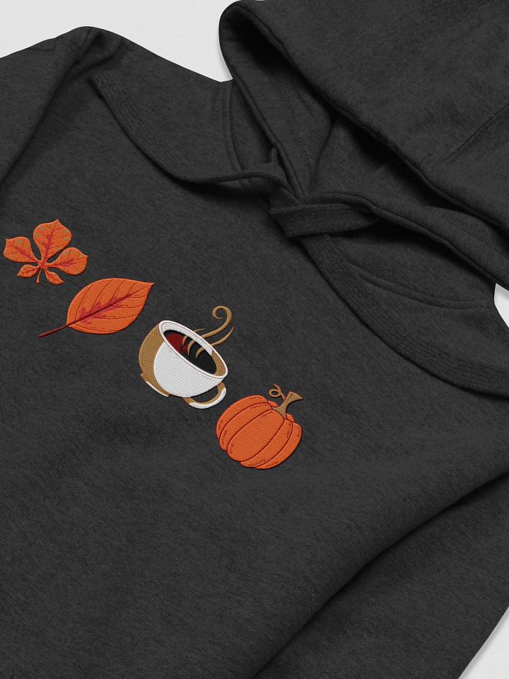 Cozy Autumn Vibes Unisex Premium Hoodie – Embroidered Coffee Lover’s Edition product image (1)