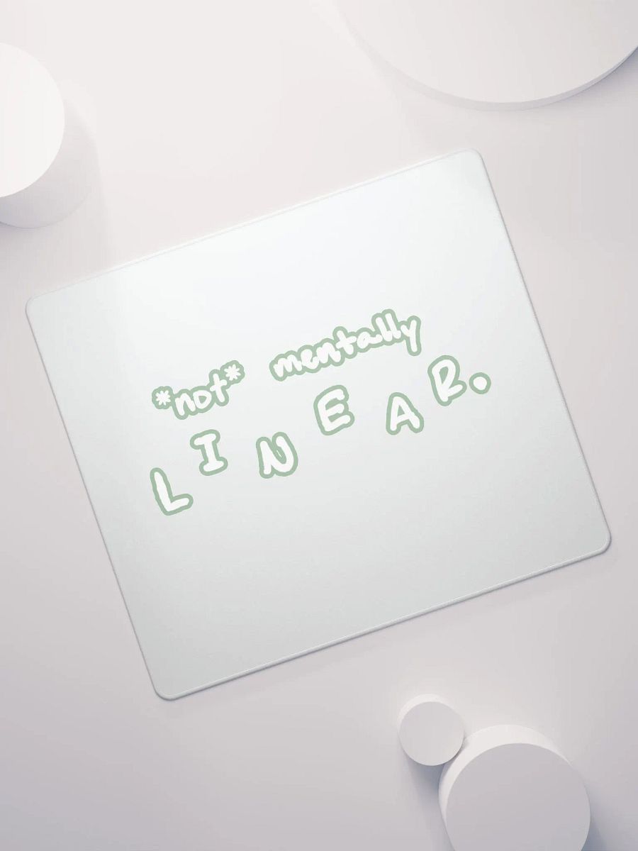 *not* mentally linear (lined design, #96B697) mouse pad product image (7)
