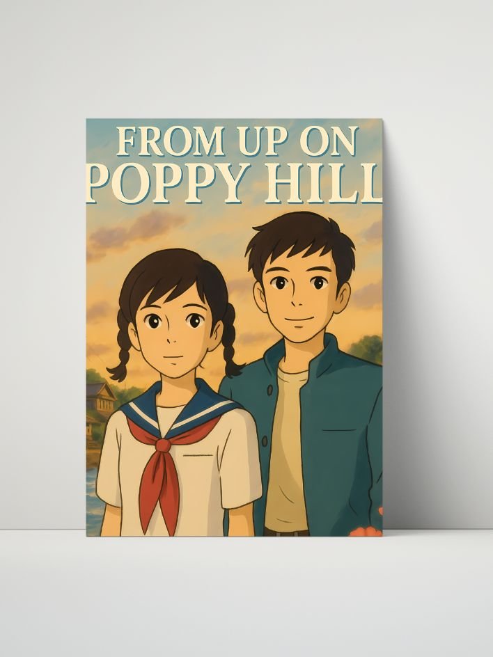 From Up On Poppy Hill – Umi & Shun Harbor Evening – 8x10 Metal Print product image (1)