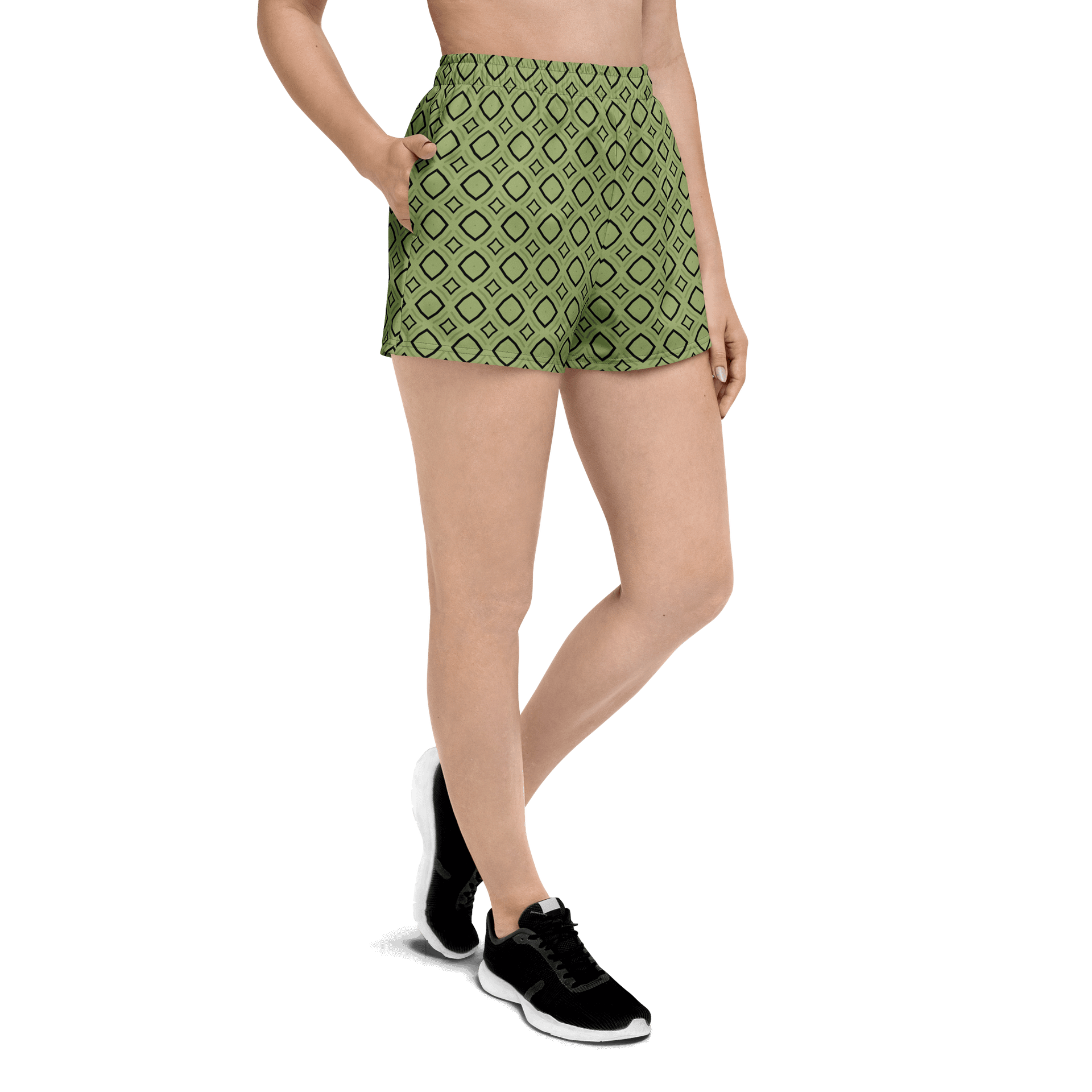 Bumble Delight Geometric All Over Print Unisex Athletic Shorts product image (3)