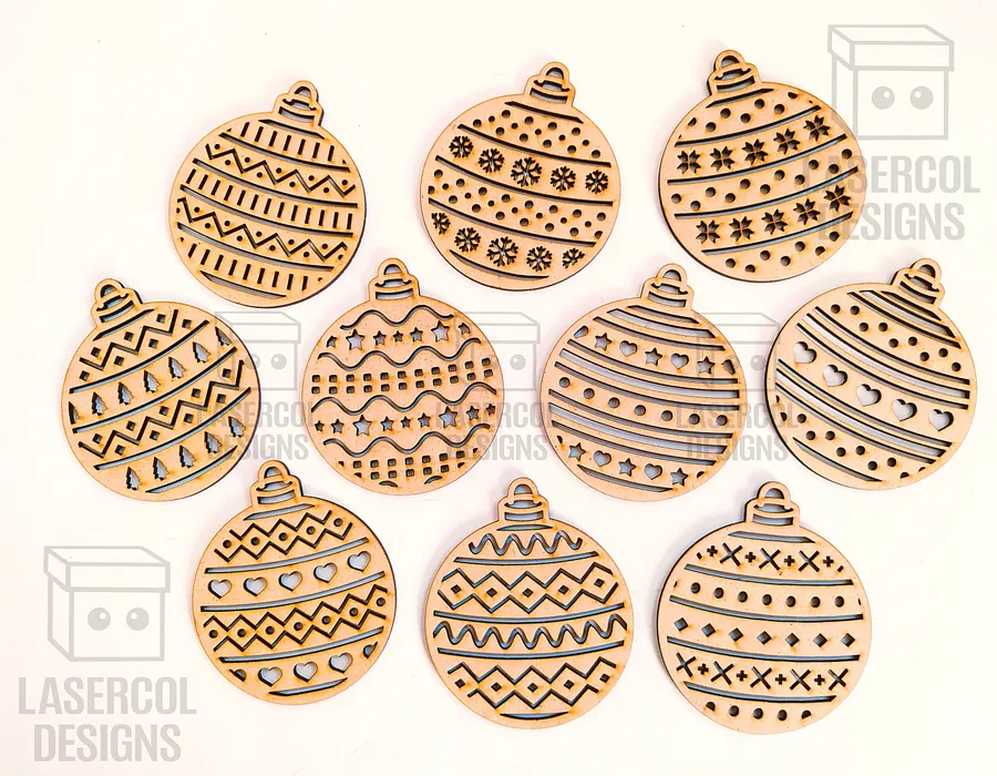 Christmas Ornaments (10 Styles) - Laser Cut Files product image (2)