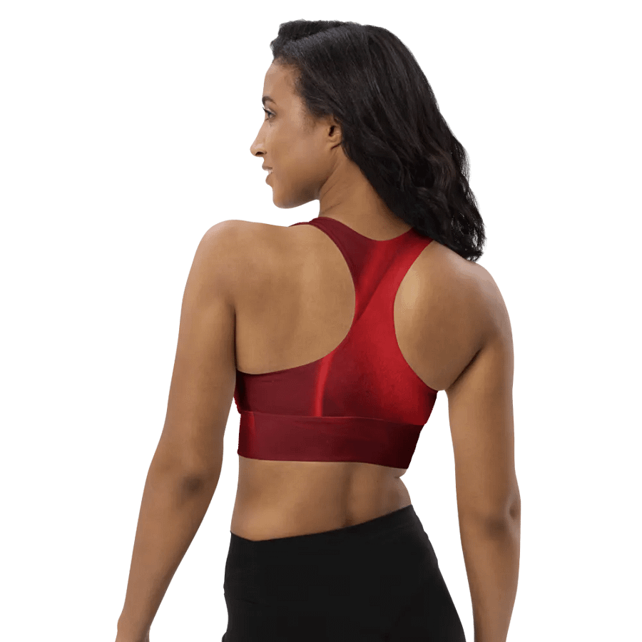 Radiant Red Longline Sports Bra product image (4)