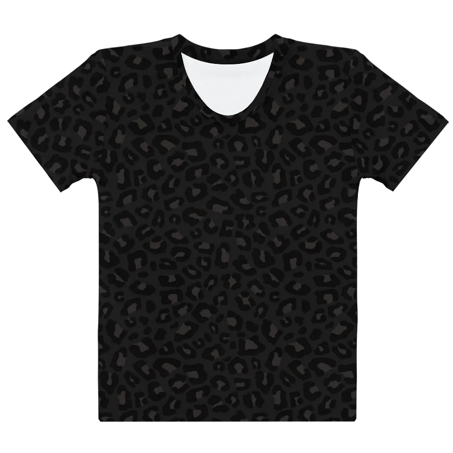 Black Leopard Print Women's T-Shirt product image (6)