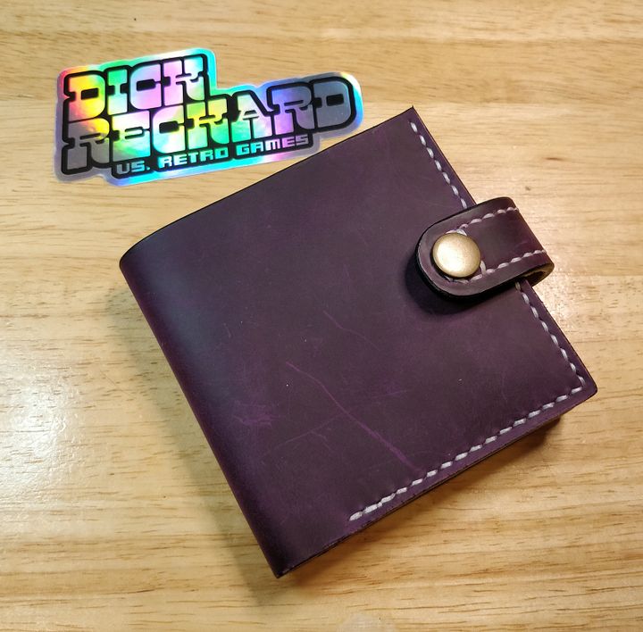 Clasped Wallet in Purple Leather product image (1)
