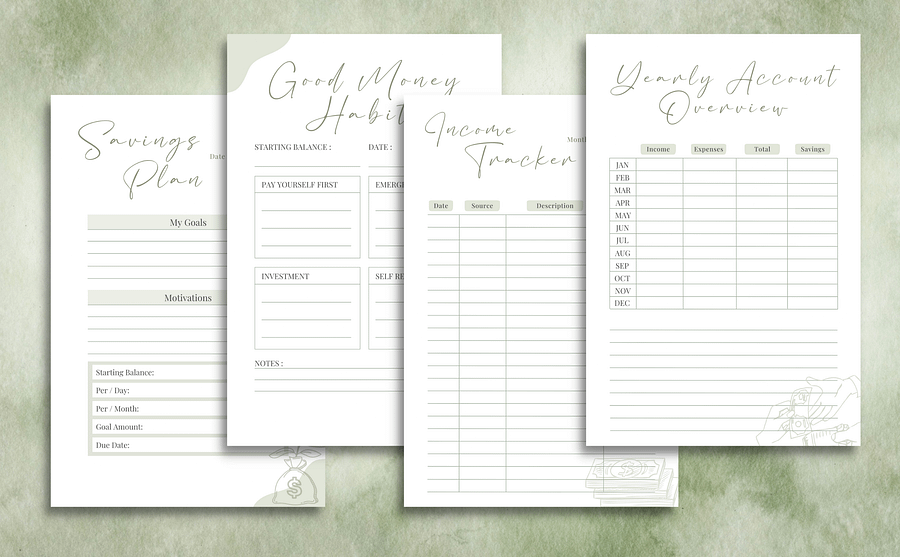 Digital Financial Planner- Mint Green product image (3)