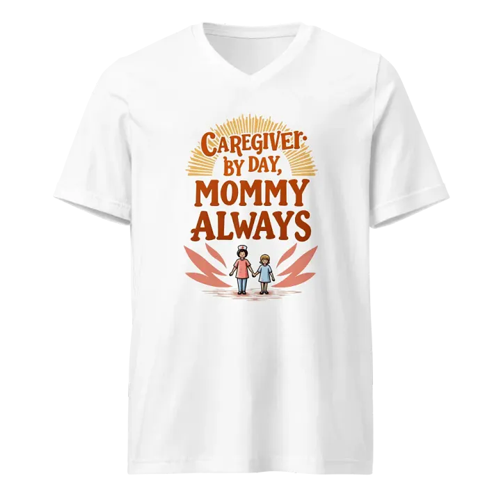 Caregiver By Day, Mommy Always V-Neck Tee product image (5)