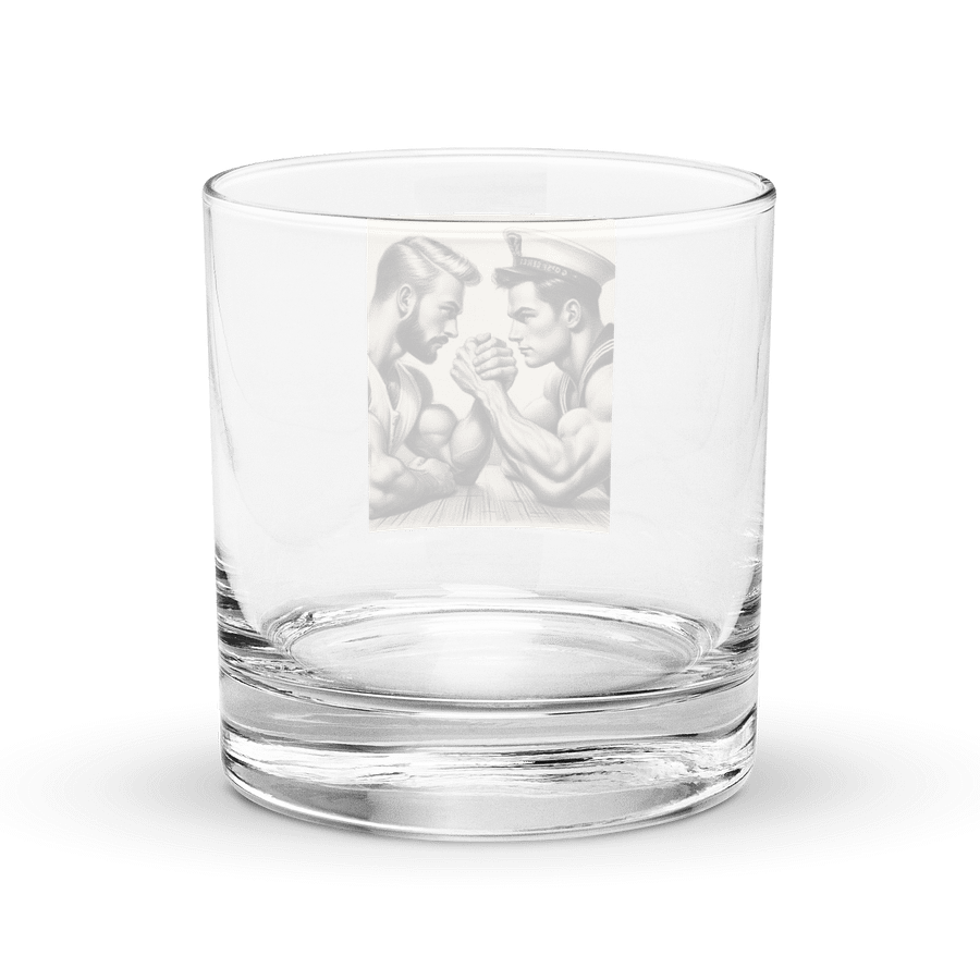 Up Close and Personal: Sailors – Tom of Finland Tribute Gay Pride Graphic Design Glass Tumbler product image (4)