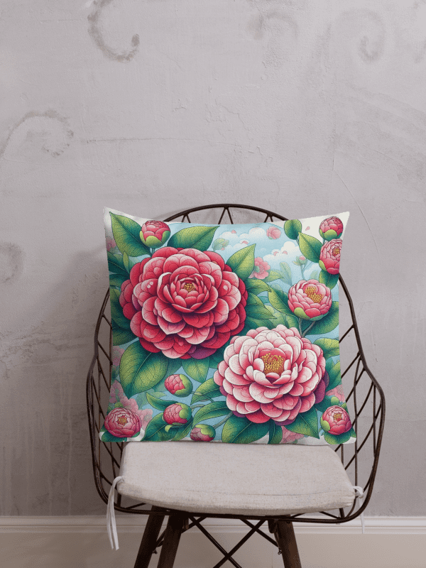 Blooming Bliss Premium Pillow | AI Design flower product image (1)