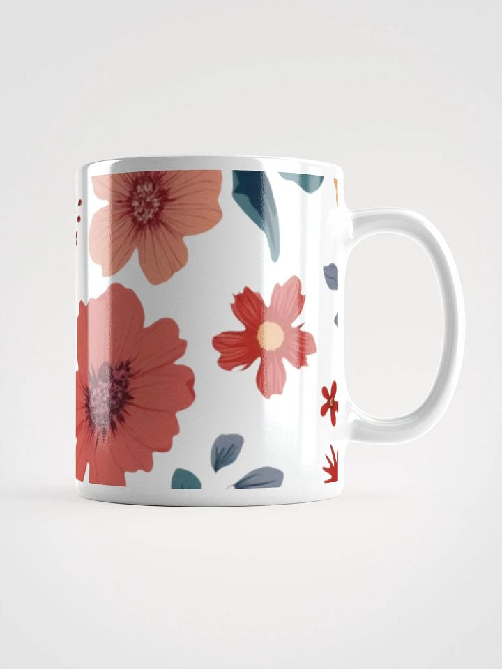 Floral Splendor White Glossy Mug product image (3)