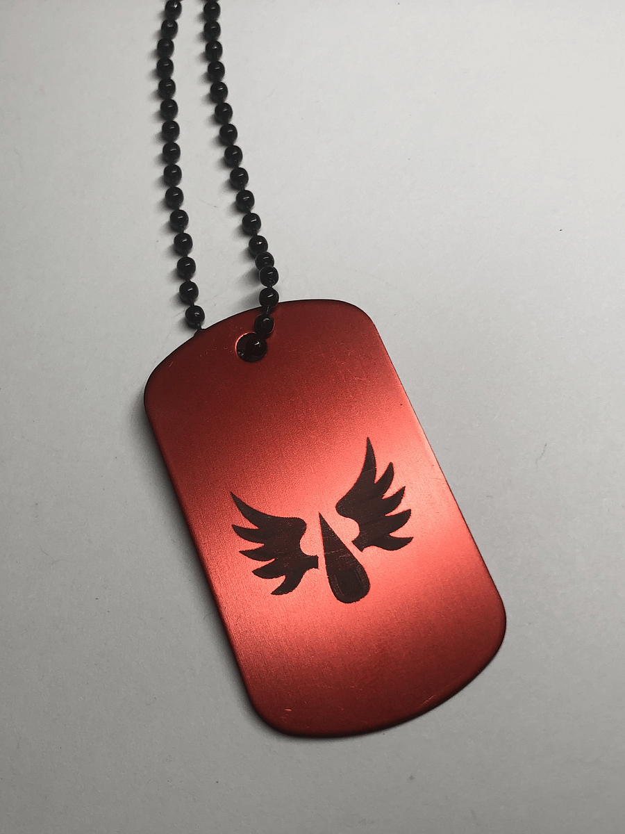 ANGELS - Engraved Dog Tag Pendant Necklace product image (5)