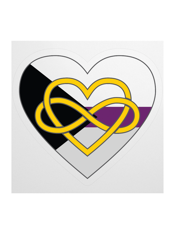 Demisexual Pride Flag Polyamory Infinity Heart Sticker product image (1)