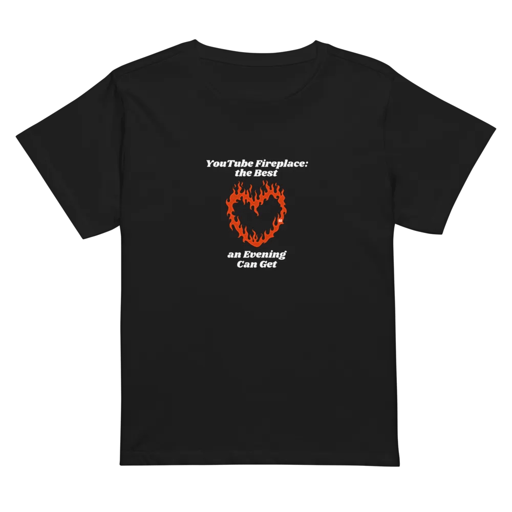 Flaming Heart - YouTube Fireplace: The Best an Evening Can Get | High Waisted Tee product image (1)