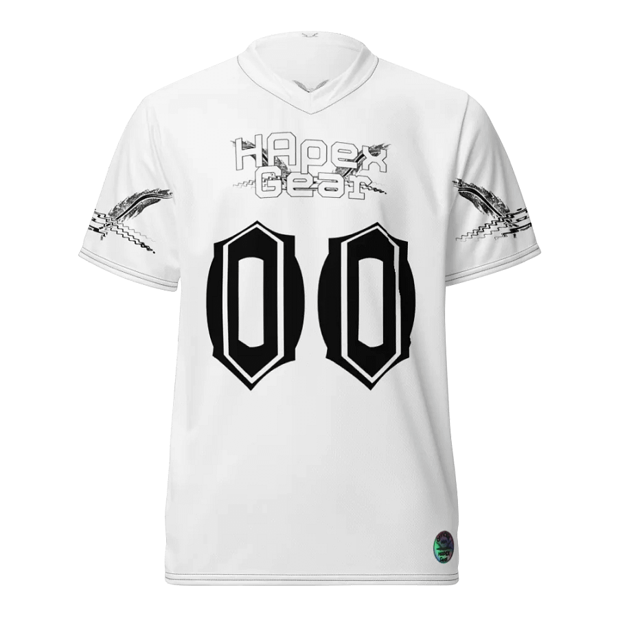Capital NEFFEX - White - Recycled Unisex Sports Jersey - White HApex Gear Black Logo product image (3)