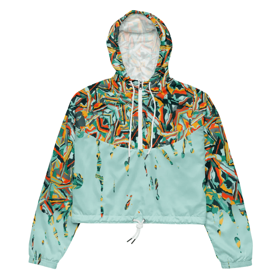 Colorful Destruction | Women's Cropped Windbreaker product image (4)
