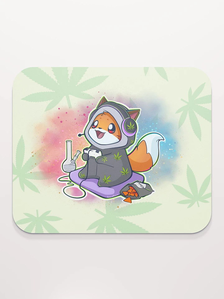 Tots the Fox is high on Gaming Mouse Pad 🌿🦊 product image (1)
