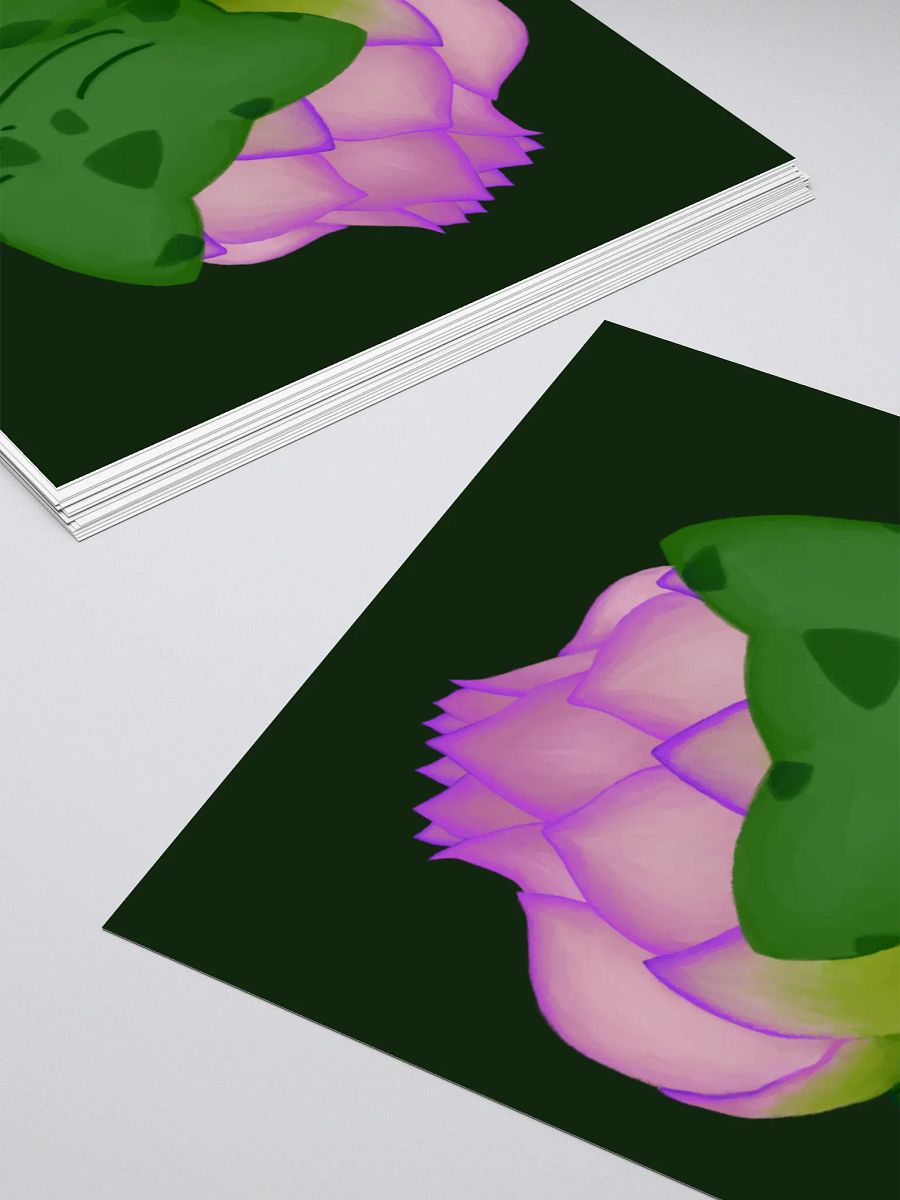 Lotus Frog Sticker (Green Background) product image (11)