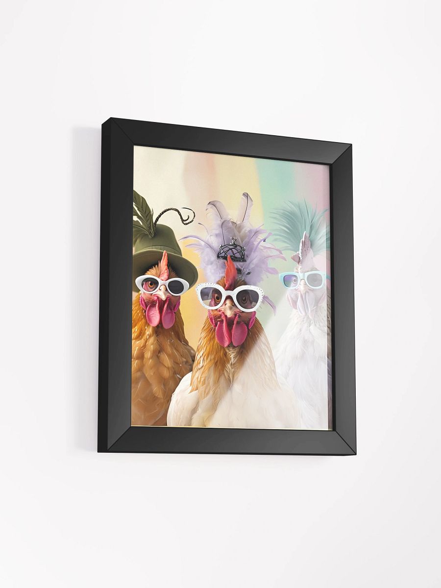 Chickens in Hats and Shades Framed Poster product image (3)
