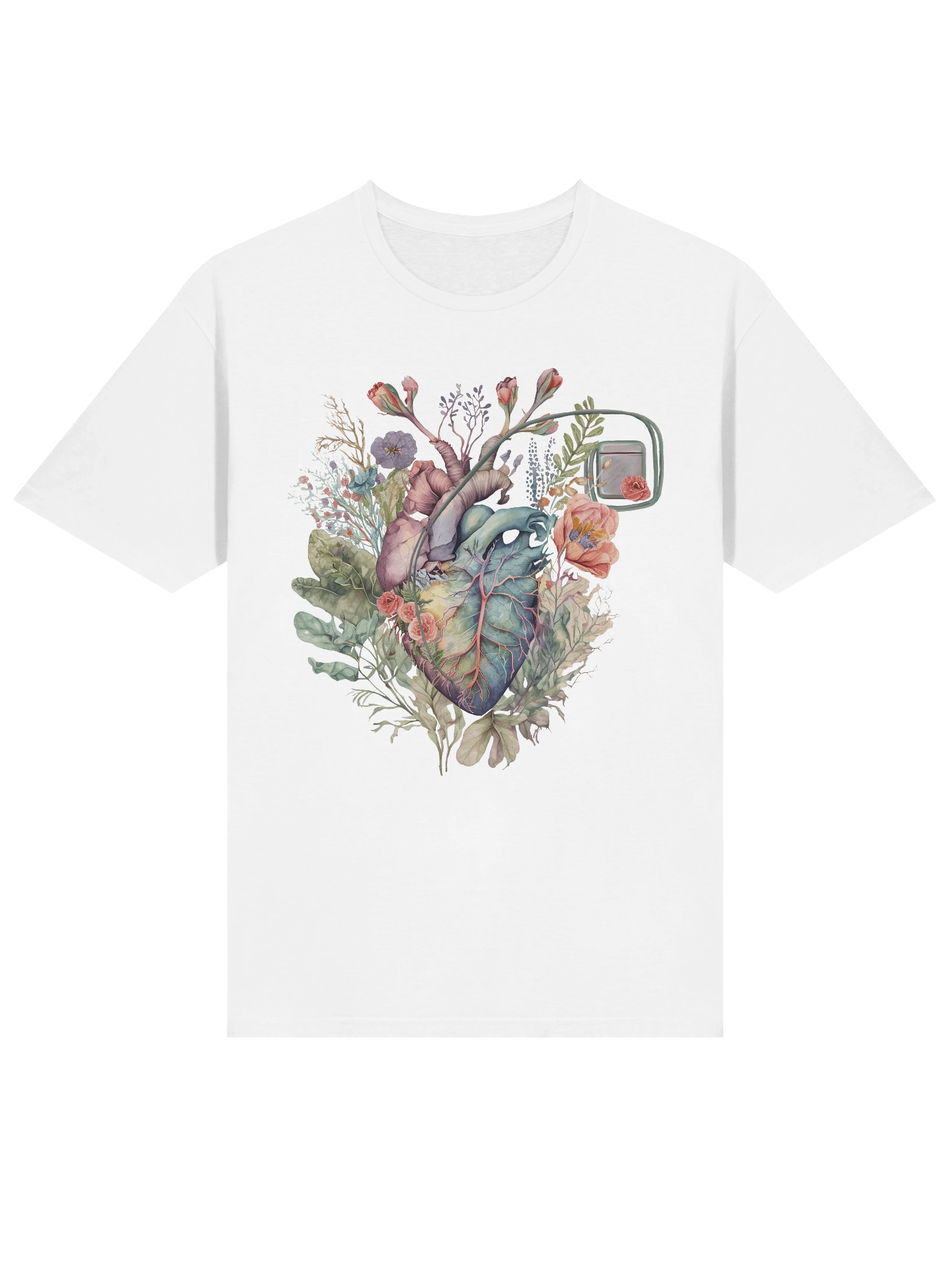 Botanical Anatomy Heart with a Pacemaker – Watercolor Illustration product image (2)