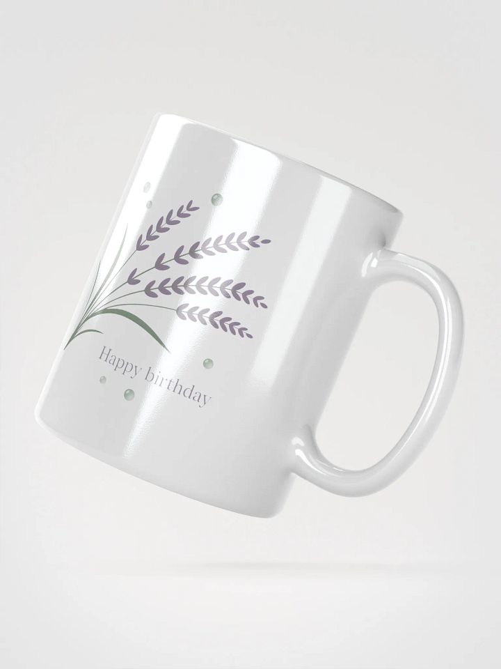 Happy Birthday Lavender Mug | Floral Gift Mug product image (2)