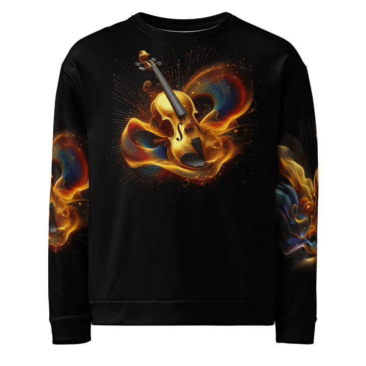 Golden Violin Musical Instrument - All-Over Unisex Sweatshirt #18 product image (1)