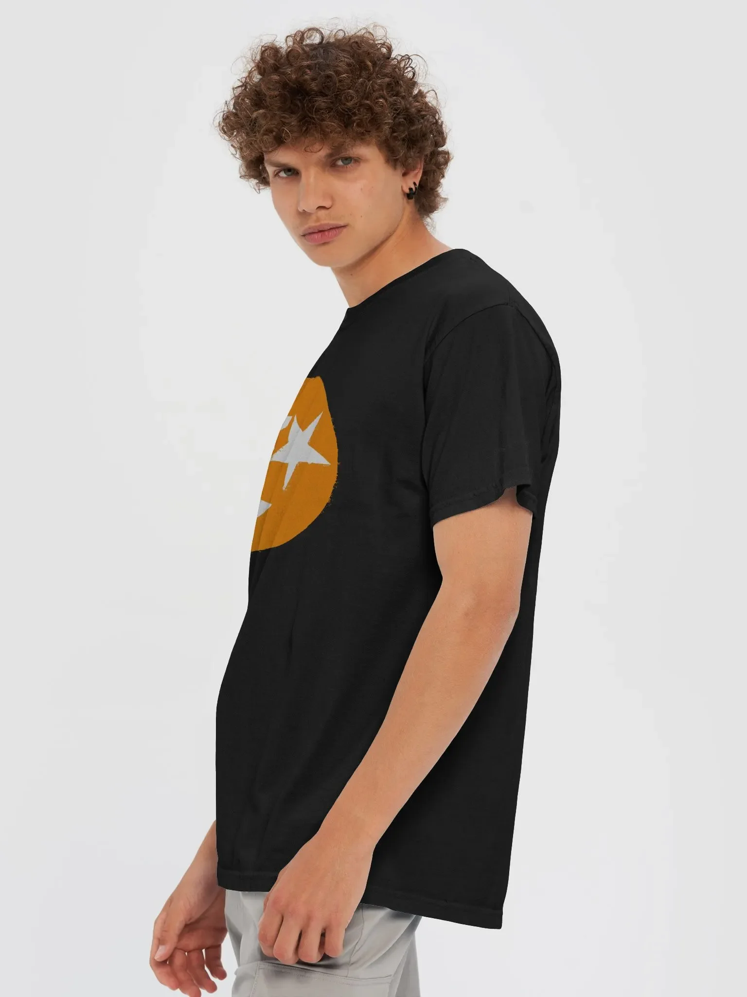 Orange and White Tri Star Tee product image (6)