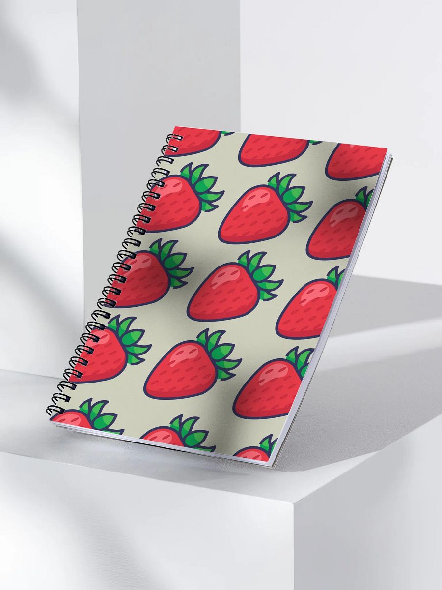 Strawberry Spiral Notebook Green product image (3)