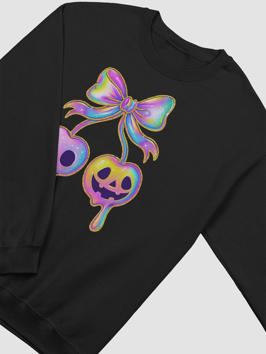 Iridescent Dripping Halloween Cute Skull and Cherry Long Sleeve Unisex Sweatshirt product image (36)