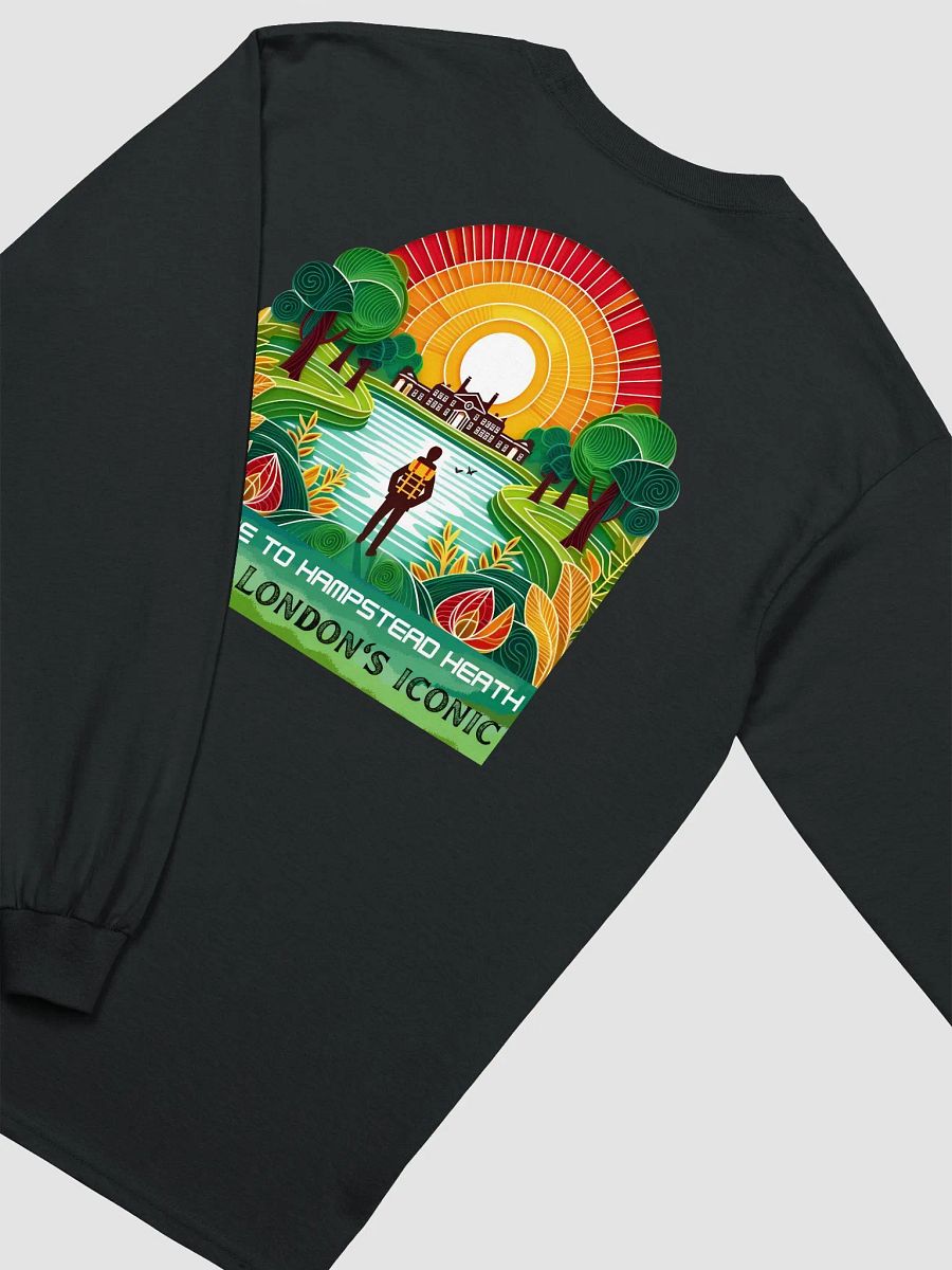 Hampstead Heath Retro Travel Poster Long Sleeve Tee product image (39)