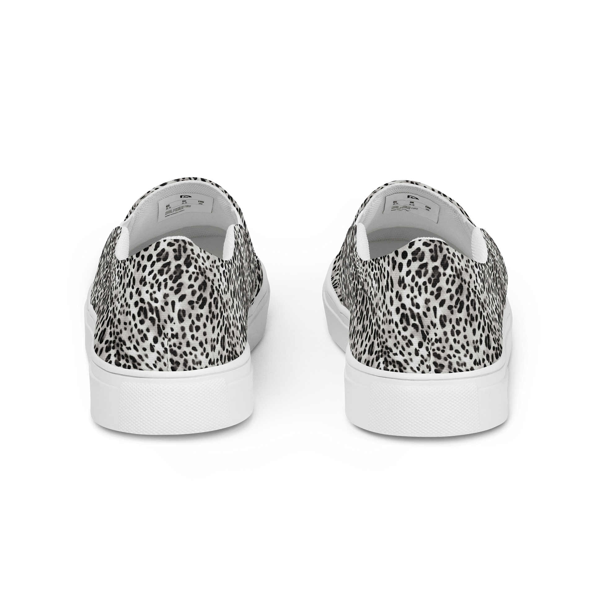 Grey Leopard Woman Canvas Shoes product image (4)