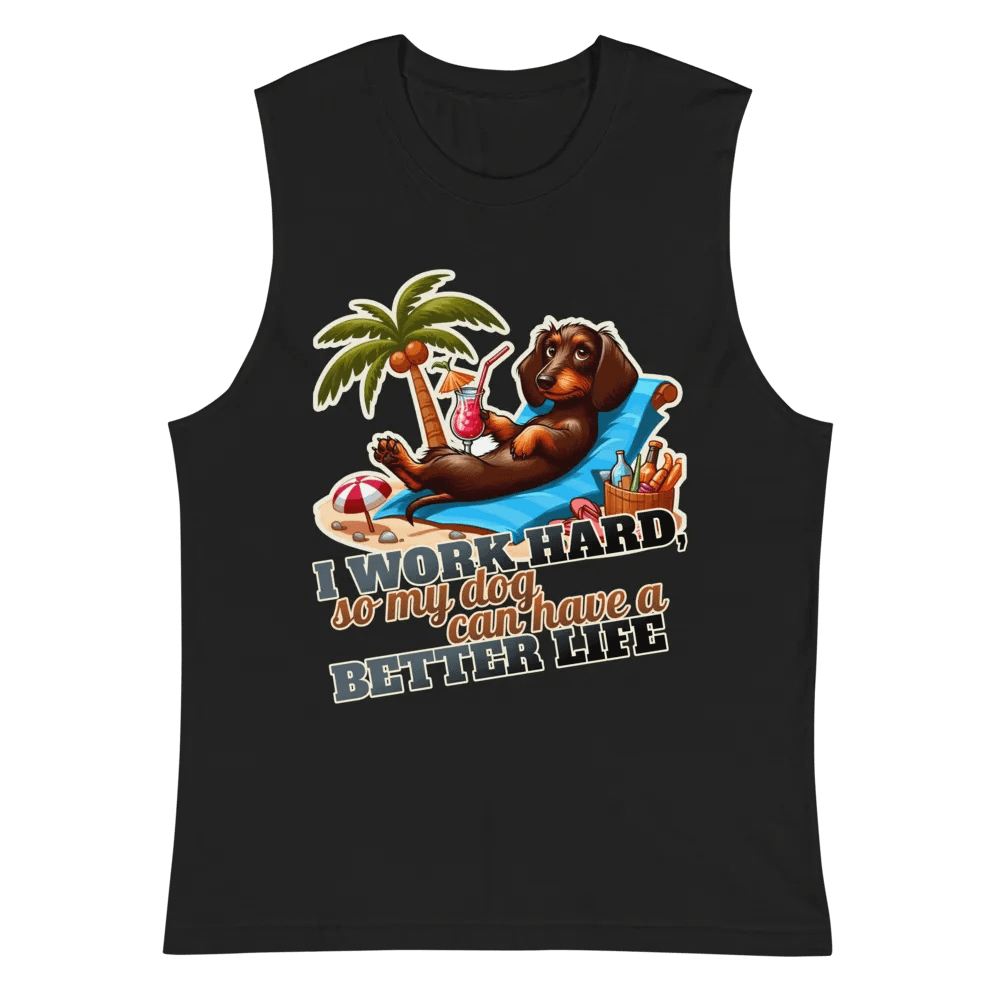 Work Hard – Dachshund Muscle Tank product image (3)