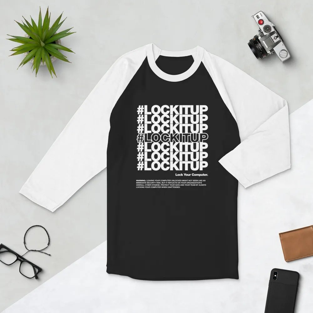 #LOCKITUP B&W - Raglan Tee product image (5)