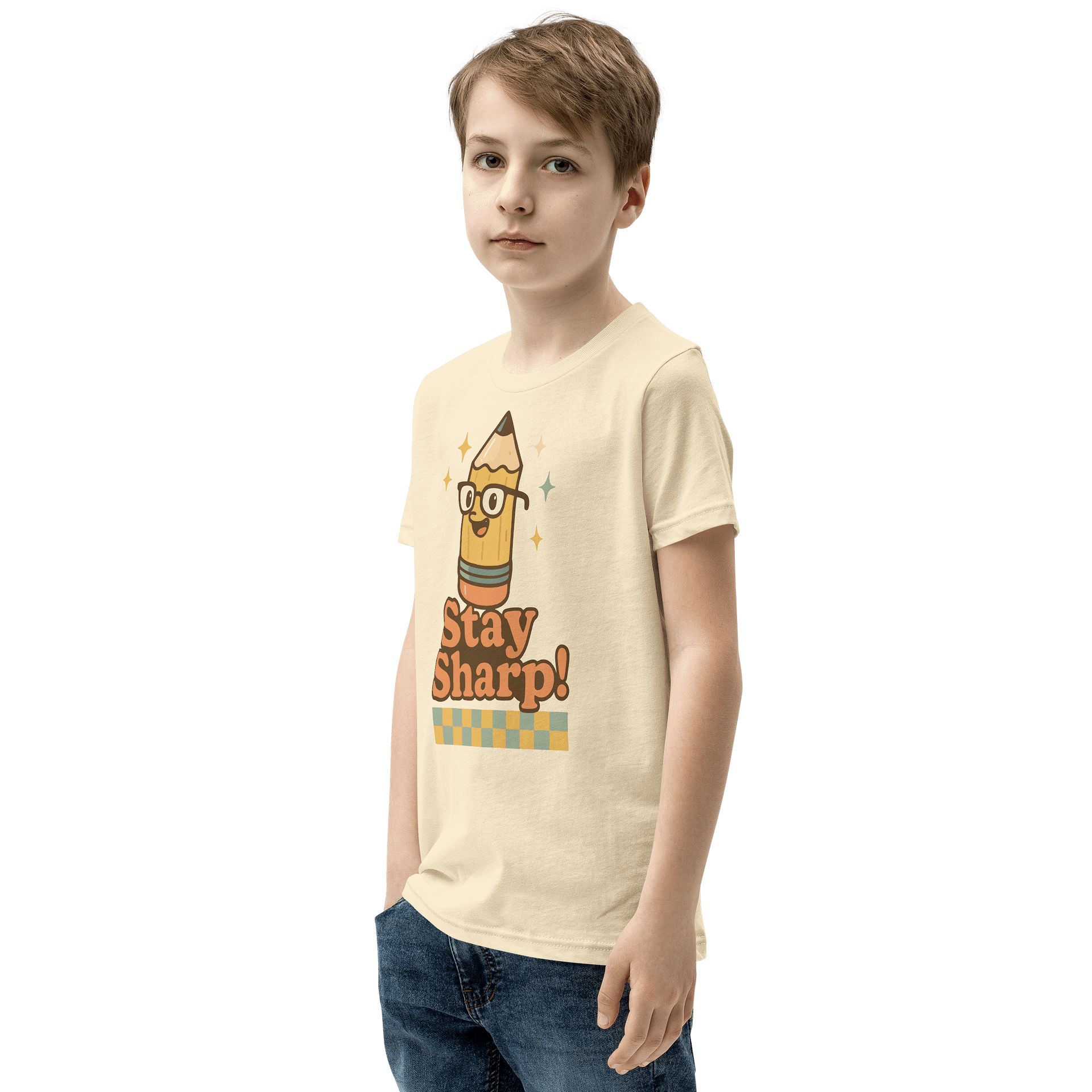 Fun Stay Sharp Kids T-Shirt – Bella+Canvas 3001Y product image (3)