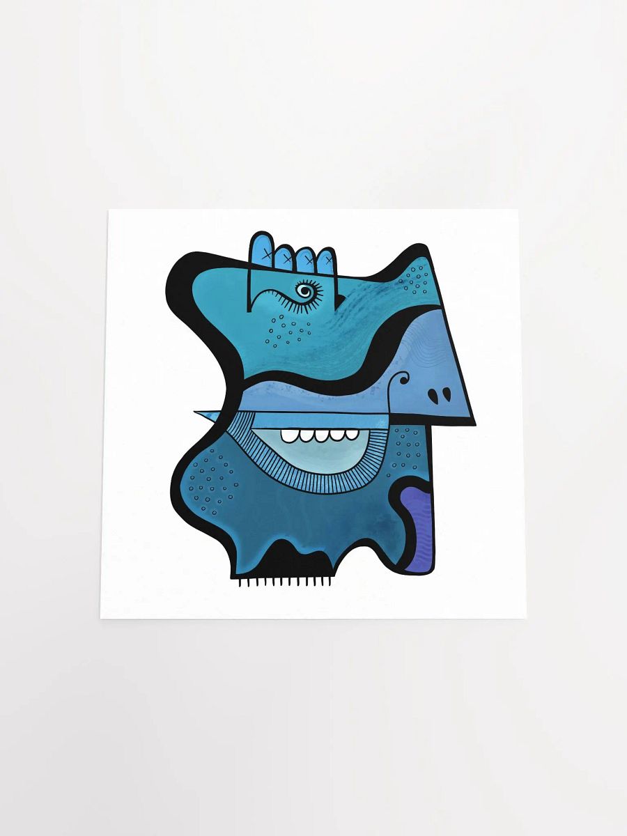 Blue Face Square Poster product image (10)