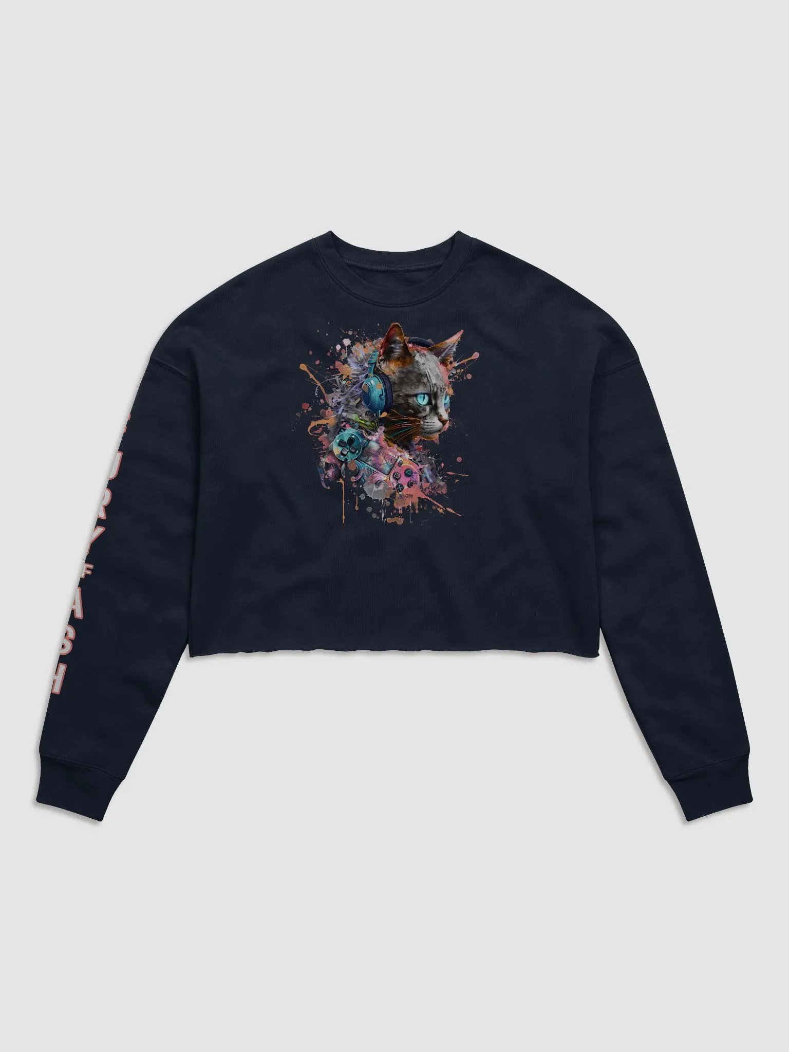 Gamer Cat Crop Top product image (5)