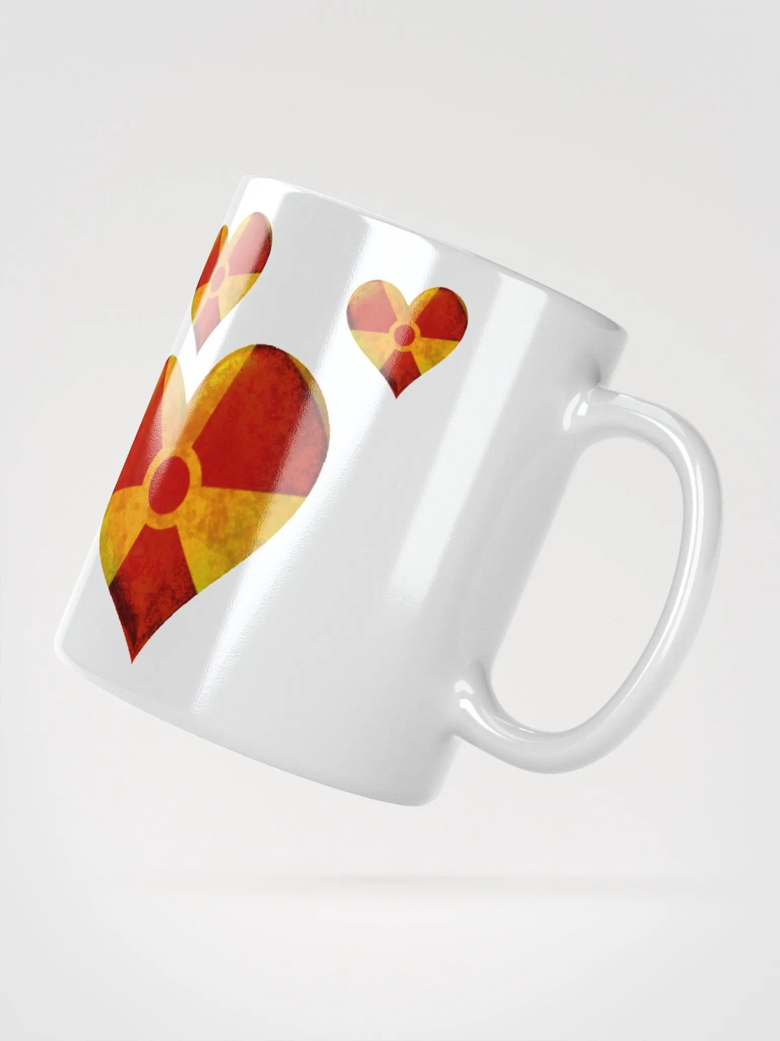 50 Rad Hearts Mug - Red on White product image (2)