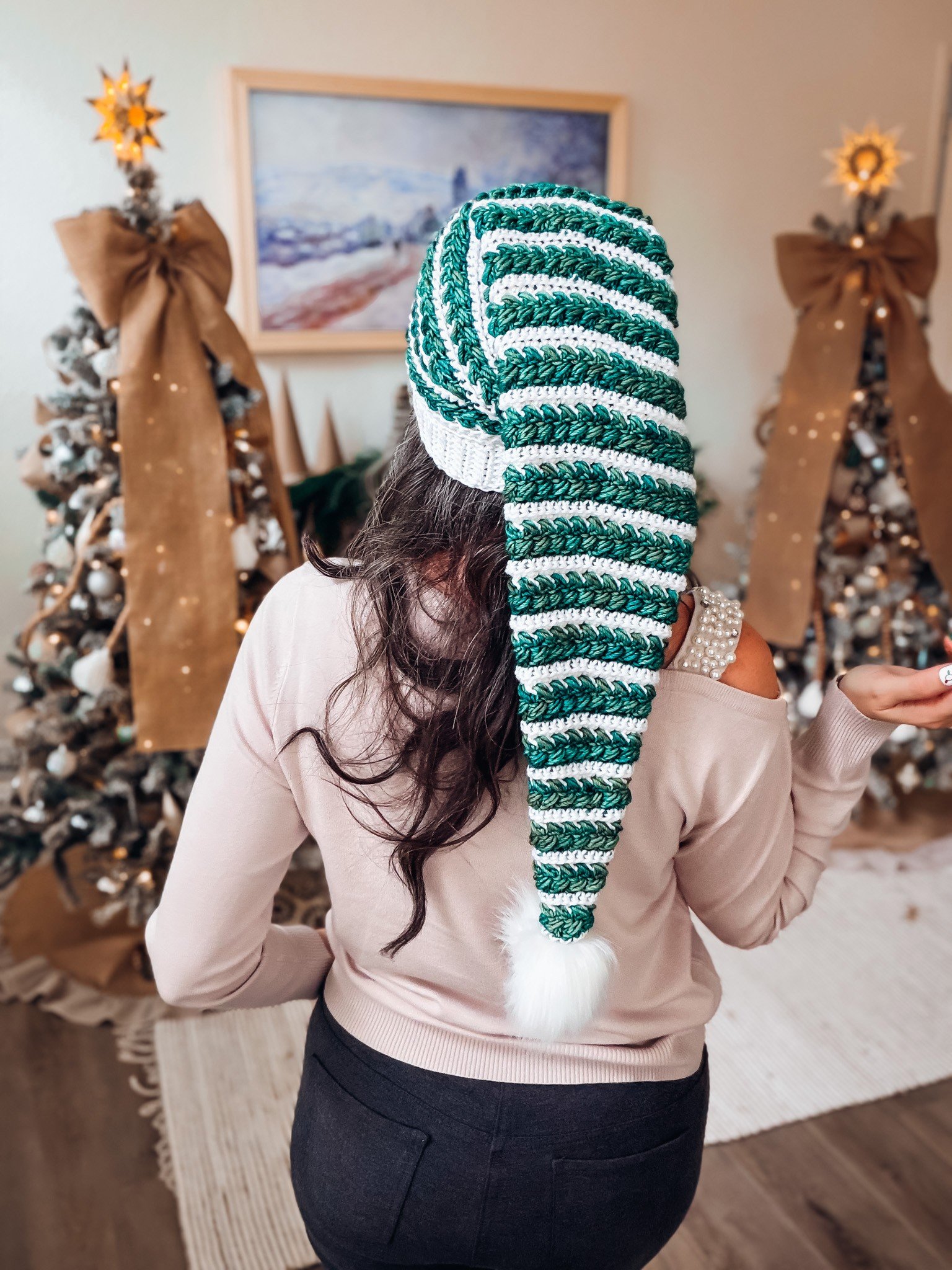 Wheat Stitch™ Crochet Santa & Elf Stocking Hat product image (10)