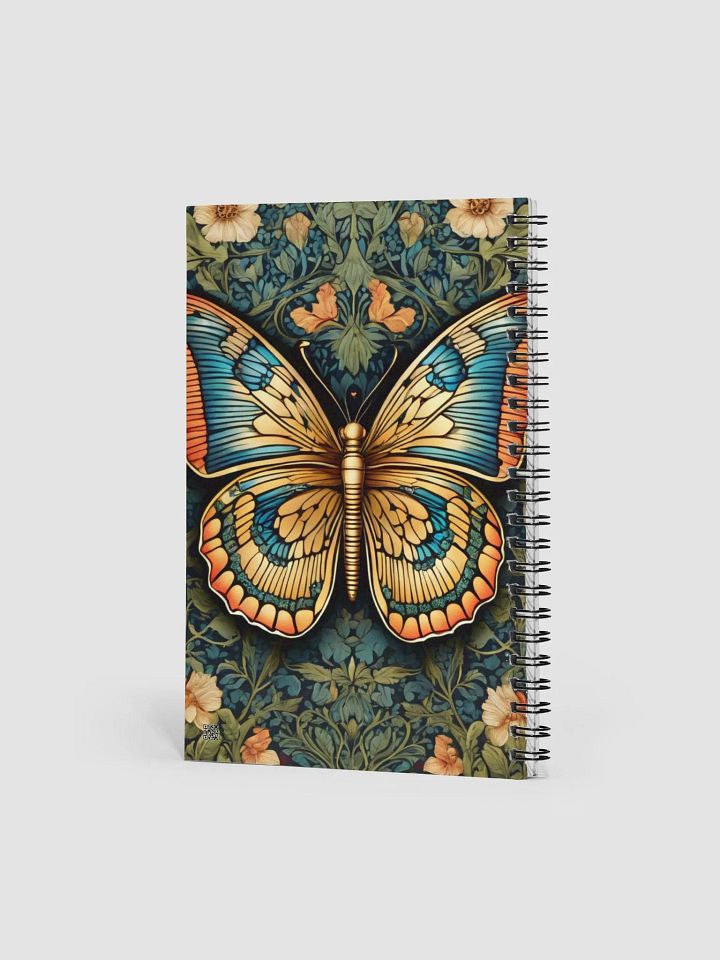 SPIRAL NOTEPAD WILLIAM MORRIS INSPIRED BUTTERFLY ONE product image (2)