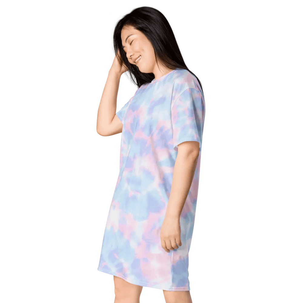 Pastel Tie Dye Pattern T-shirt Dress product image (6)