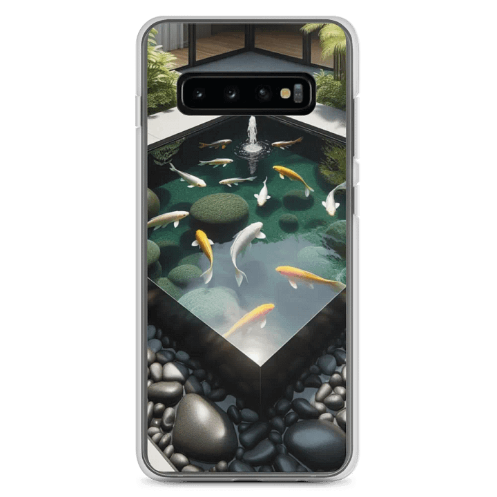 Serene Koi Pond Clear Samsung® Case |Ai Design product image (8)