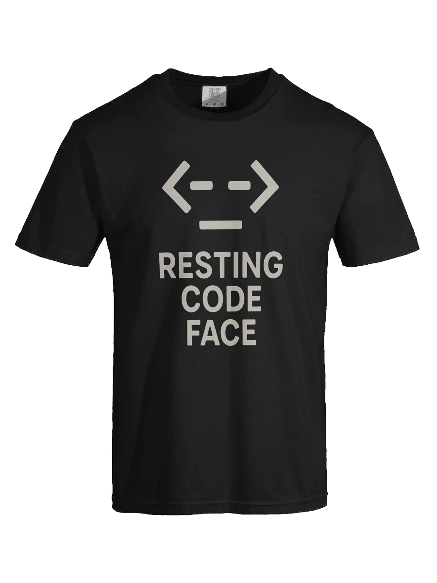 Resting Code Face Typographic T-Shirt product image (7)